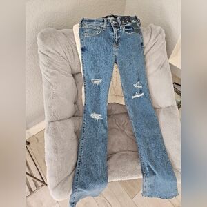 Women's Blue Distressed Jeans